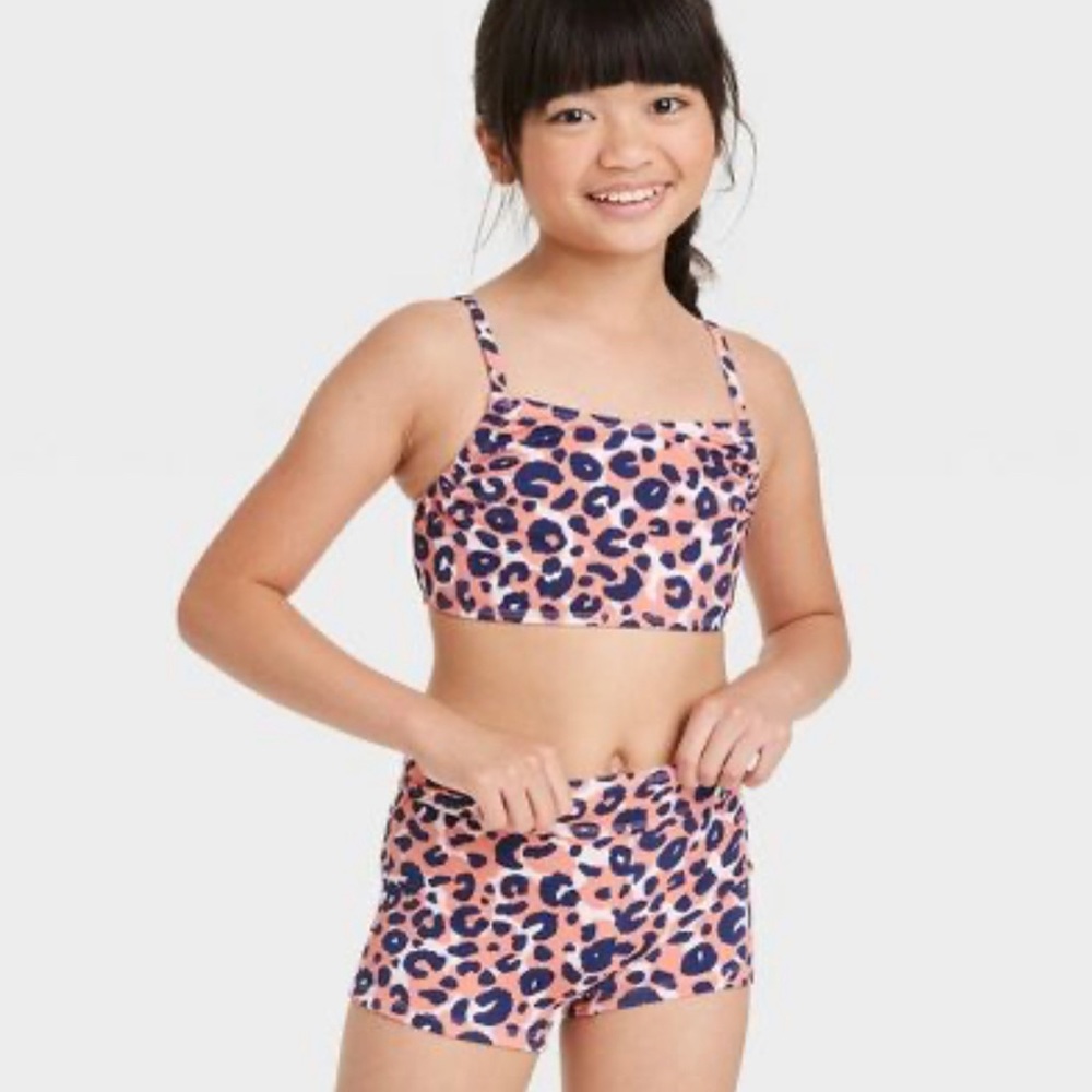 Girls' 2pc Cute Cat Bikini Set - Cat & Jack
